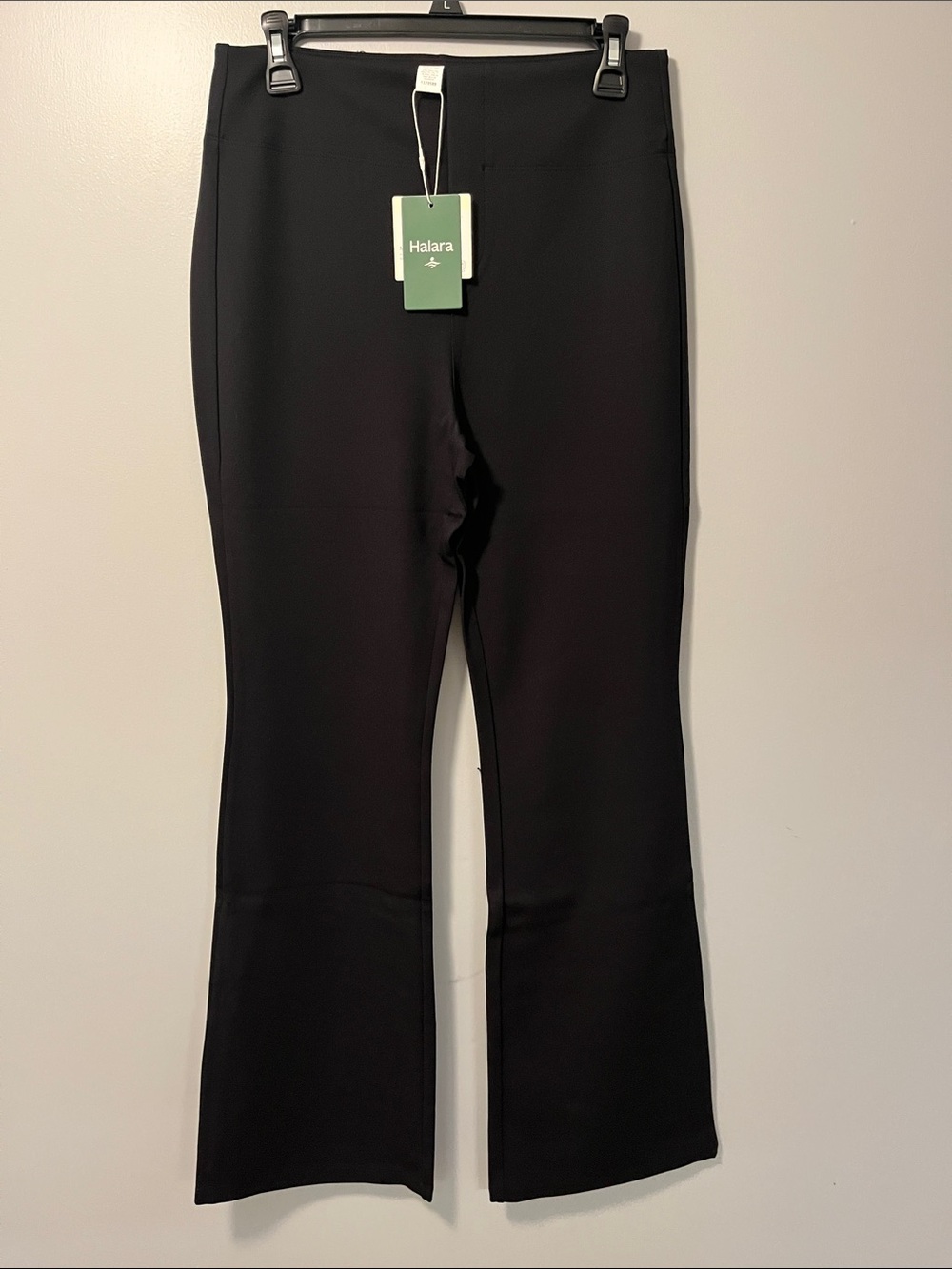 HALARA Black Flare Leg High-Rise Pants